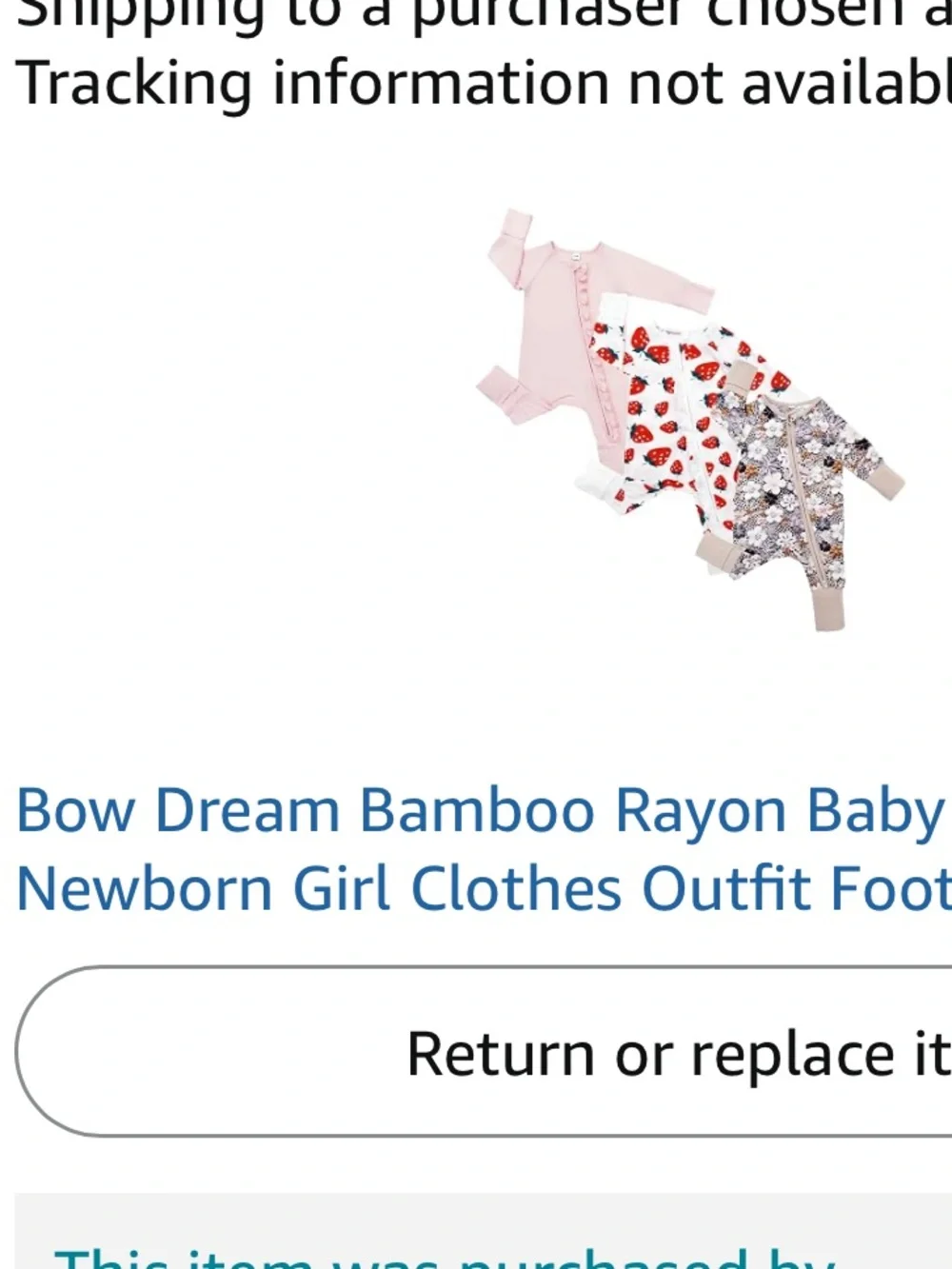 New Bow Dream Bamboo Rayon Baby Girls Footed One-Piece Sleepers